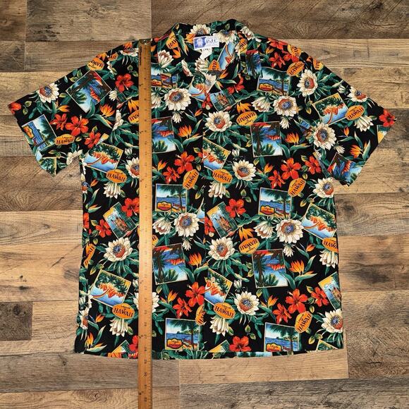 RJC Hawaiian Shirt Mens XL Cotton Short Sleeve Colorful Floral - Picture 4 of 5